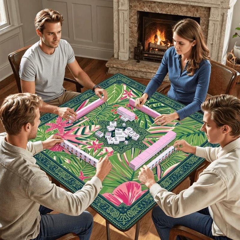 Party Games Adults Indoor - سجادة طاولة ماهجونغ من فيكاما بتصميم