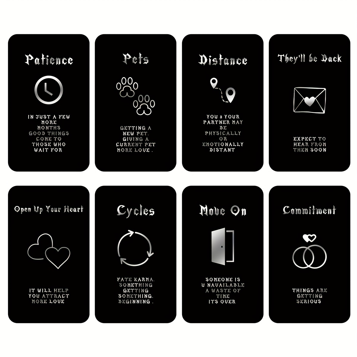 Party Games Meaning - مجموعة بطاقات التاروت للمبتدئين ، بطاقات