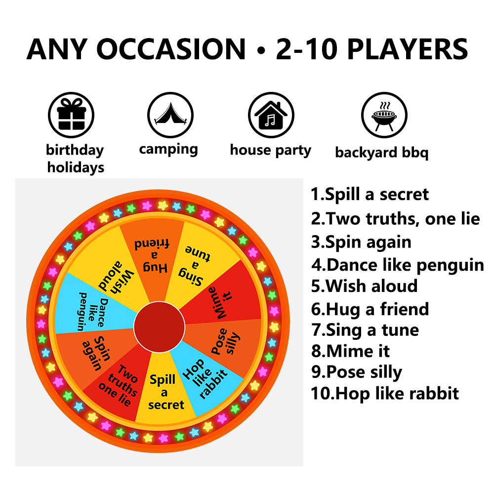 عجلة جوائز دوارة، عجلة روليت م - مراجعة Party Games Spin The Wheel وسعره